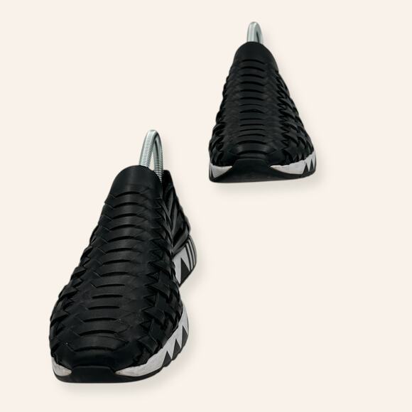 Tory Burch Jupiter Woven Leather Slip-On Sneakers Black Sz 8 - Picture 6 of 7